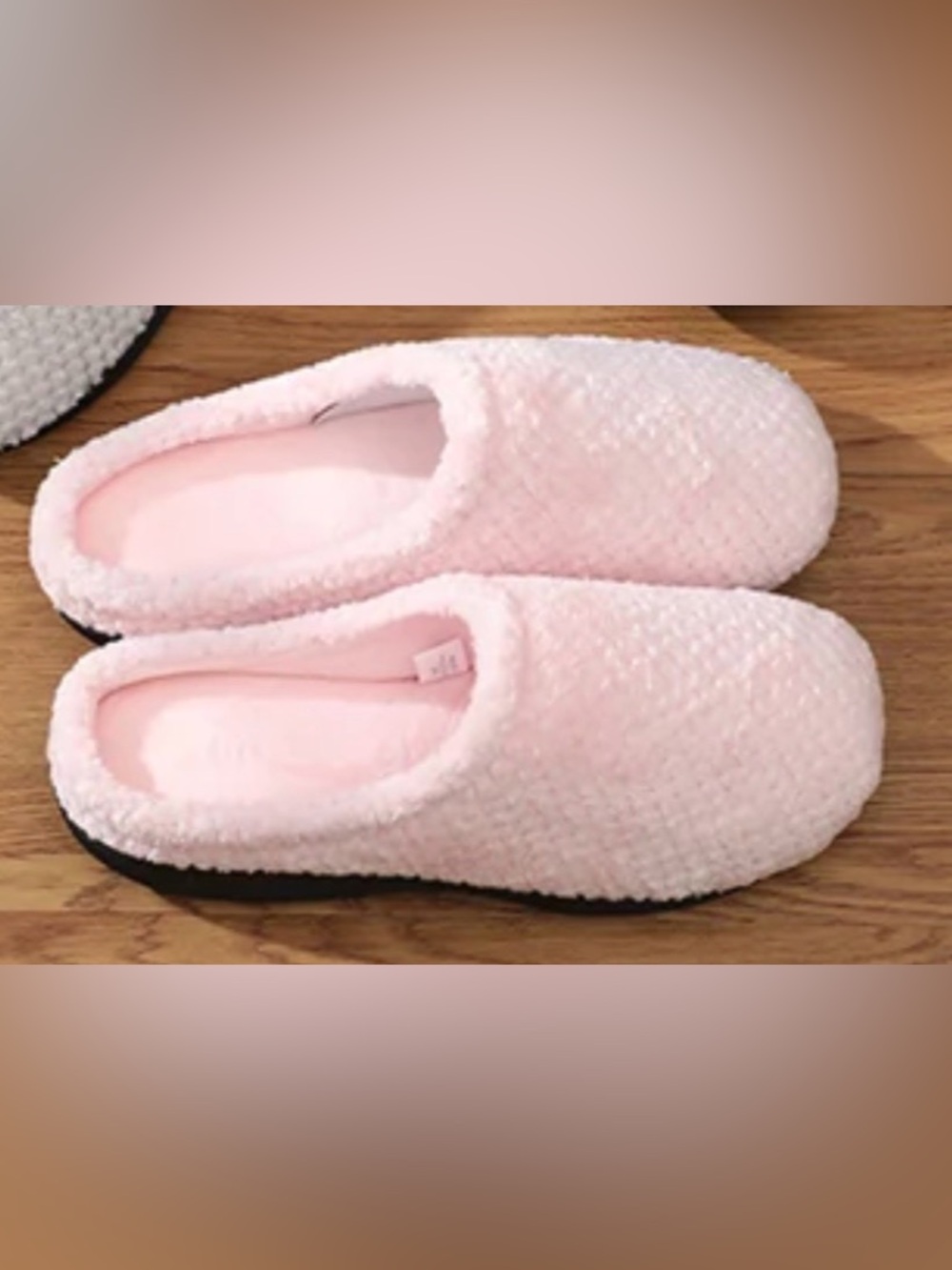NWT - Roxoni - Woman's Large - Pink Closed Toe Memory Foam Cotton House Slipper